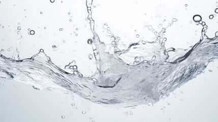 Poster - A simple image of water splashing on a white background. Perfect for advertising or design projects