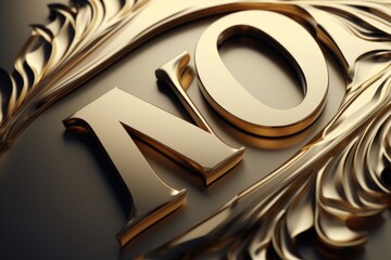 Aufkleber - A detailed shot of a gold number on a wall, suitable for various design projects