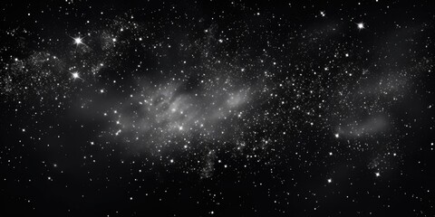 Poster - A captivating black and white photo of a cluster of stars. Perfect for astronomy enthusiasts