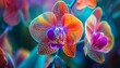 Closeup of an Exotic Orchid. Beauty in Vibrant Colors 
