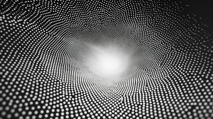 Poster - Abstract spiral pattern in black and white, suitable for graphic design projects