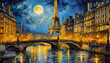 Paris oil painting