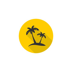 Sticker - Island icon isolated on transparent background