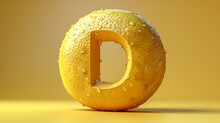 **"D" On Yellow Background 4k