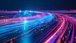 © touseef - Dynamic technology background with speed lines: abstract illustration of information flow, ideal for tech concepts and design projects