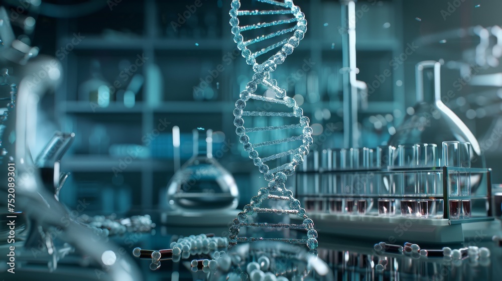 a professional biological laboratory there are some visual data ...