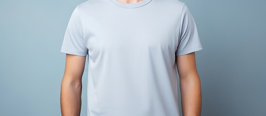 Poster - Casual young man in trendy white shirt and blue jeans, rear view of stylish fashion outfit