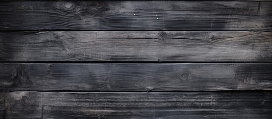 Poster - Elegant Black Wood Plank Background with Textured Details for Design Projects