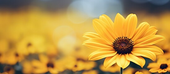 Aufkleber - Vibrant Yellow Blossom in a Sea of Sunflowers Under the Summer Sun