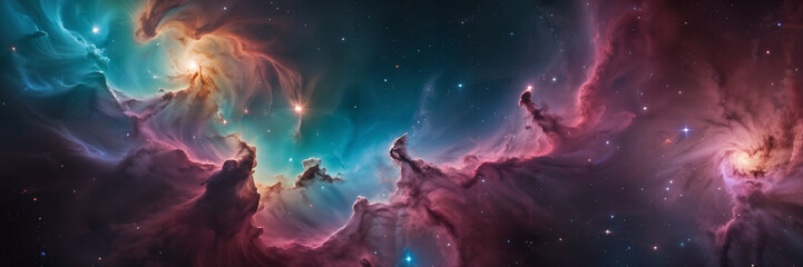 Wall Mural - colorful space galaxy, supernova nebula background