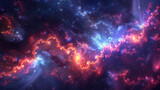 Fototapeta Kosmos - A Vivid Interplay of Colors and Lights in Space