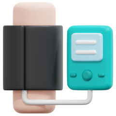 Poster - blood pressure 3d render icon illustration