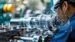 © kittikunfoto - The skilled engineer expertly operated the lathe in the bustling manufacturing factory, overseeing the production of precision parts.