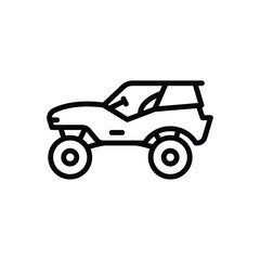 Wall Mural - Black line icon for buggy