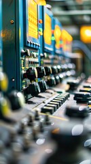 Wall Mural - Closeup of a control panel in a nuclear power plant