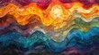 Vibrant Watercolor Fusion: Abstract Textured Background in Pink, Orange, and Vintage Tones with Grunge and Silk Elements