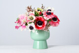 Fototapeta  - Beautiful bouquet of anemones