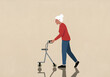 © fStop - Active senior woman walking with mobility walker