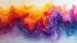 Vibrant Flames Dance: A mesmerizing, colorful abstract background with swirling waves of smoke, fire, and light, blending artful patterns in shades of blue, orange, and yellow