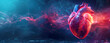© LeManna - Panoramic background with heart shape on it. Cardiology and health care concept.