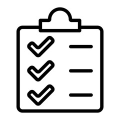 Checklist Vector Line Icon