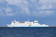 A white ship sailing on the Baltic Sea