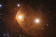 Astrophoto of bright double star system and a nebula