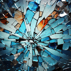 Poster - Abstract composition of shattered glass.