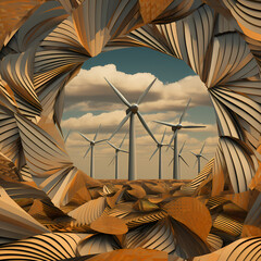 Canvas Print - Abstract representation of renewable energy.