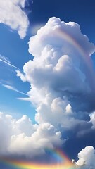 Wall Mural - White clouds isolate on black background. 3d illustration design