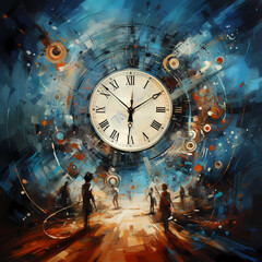 Wall Mural - Abstract representation of time passing.