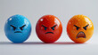 angry on white background