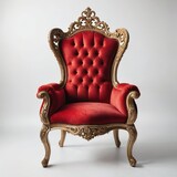 Fototapeta  - antique armchair isolated on white
