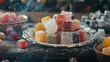 Turkish delights fruits flavored with sugar powder