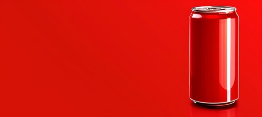 Poster - Empty aluminum soda can mockup on abstract background with copy space for text placement
