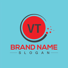 VT letter logo design vector template for corporate business