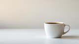 Fototapeta Mapy - cup with coffee on white background