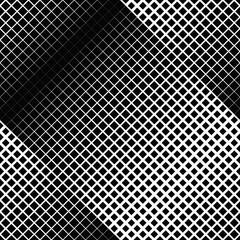 Poster - Geometrical diagonal square pattern background - black and white vector illustration from squares