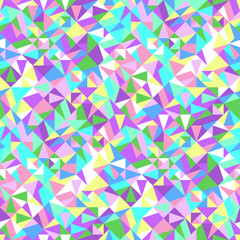 Poster - Seamless mosaic triangle pattern background design - abstract vector illustration with colorful triangles