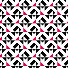 Poster - Random three color pattern background design - seamless repeating abstract repetitive vector graphic