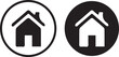 House icons set. Home icon collection. Flat style houses symbols for apps and websites on whit background  stock vector.