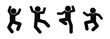 © north100 - stick figure human silhouette, dance icon