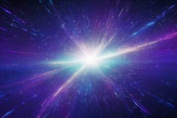 Wall Mural - Abstract background in blue and purple neon glow colors