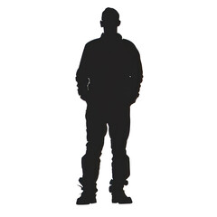 Wall Mural - A man is standing in front of a white background Isolated on transparent background, PNG