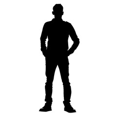 Wall Mural - A man is standing in front of a white background Isolated on transparent background, PNG