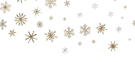 Snowflakes - Snowflakes and bokeh lights on the blue Merry Christmas background. 3D render