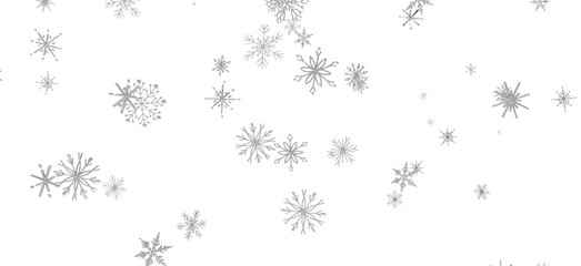 Canvas Print - Snowflakes - Snowflakes and bokeh lights on the blue Merry Christmas background. 3D render