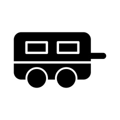 Sticker - Caravan Vector Icon