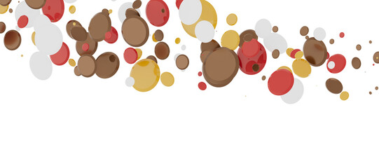 Wall Mural - Multicolor confetti abstract background with a lot of falling pieces, isolated on a white background.