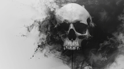 skull on white background